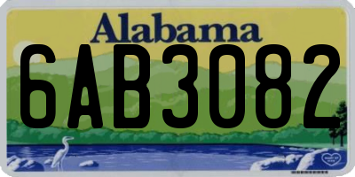 AL license plate 6AB3082