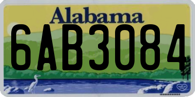 AL license plate 6AB3084