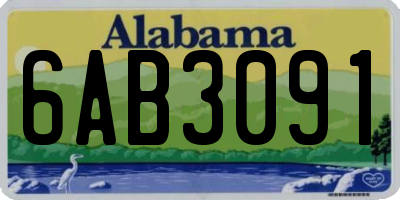 AL license plate 6AB3091