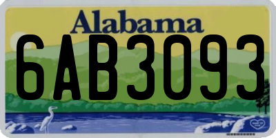 AL license plate 6AB3093