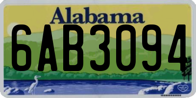 AL license plate 6AB3094