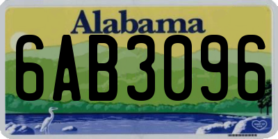 AL license plate 6AB3096