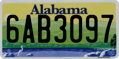 AL license plate 6AB3097