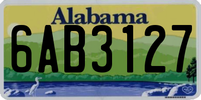 AL license plate 6AB3127
