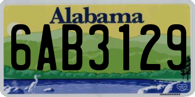 AL license plate 6AB3129