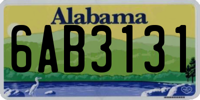 AL license plate 6AB3131