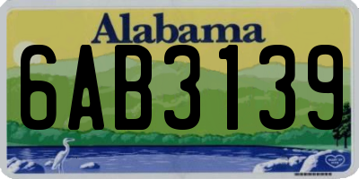 AL license plate 6AB3139