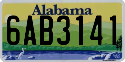 AL license plate 6AB3141
