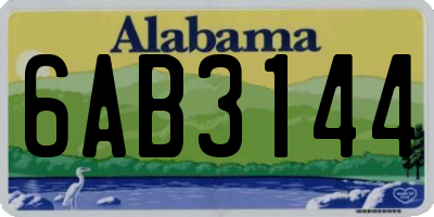 AL license plate 6AB3144