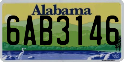 AL license plate 6AB3146