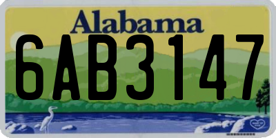 AL license plate 6AB3147