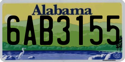 AL license plate 6AB3155