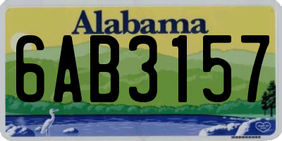 AL license plate 6AB3157