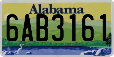 AL license plate 6AB3161