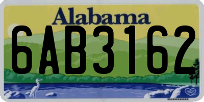 AL license plate 6AB3162