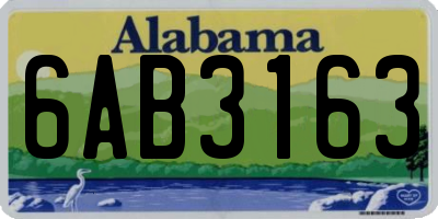 AL license plate 6AB3163