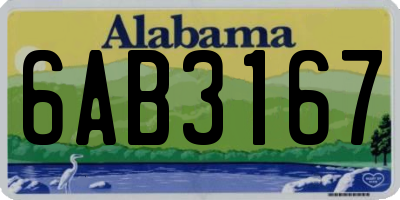 AL license plate 6AB3167