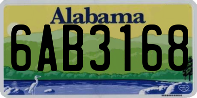AL license plate 6AB3168