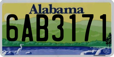 AL license plate 6AB3171