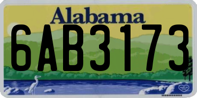 AL license plate 6AB3173