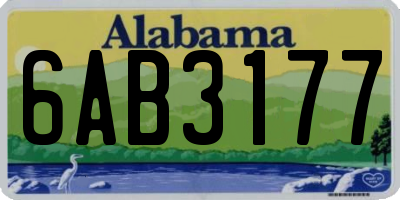 AL license plate 6AB3177