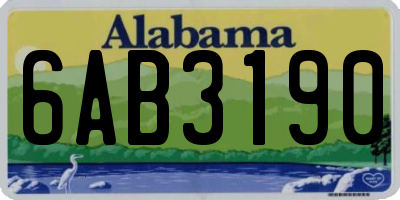 AL license plate 6AB3190