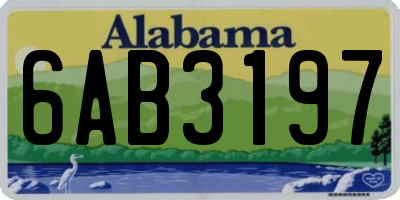AL license plate 6AB3197