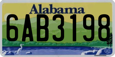 AL license plate 6AB3198
