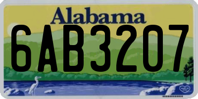 AL license plate 6AB3207