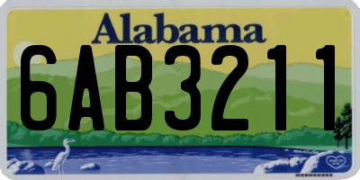 AL license plate 6AB3211
