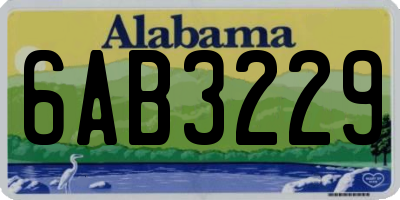 AL license plate 6AB3229