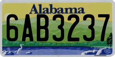 AL license plate 6AB3237