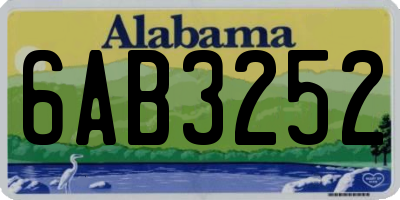 AL license plate 6AB3252