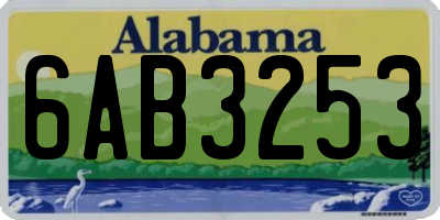 AL license plate 6AB3253