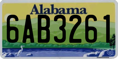 AL license plate 6AB3261