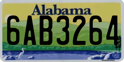 AL license plate 6AB3264
