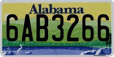 AL license plate 6AB3266