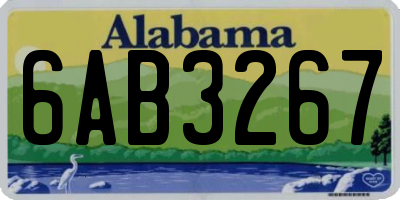 AL license plate 6AB3267