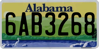 AL license plate 6AB3268