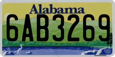 AL license plate 6AB3269