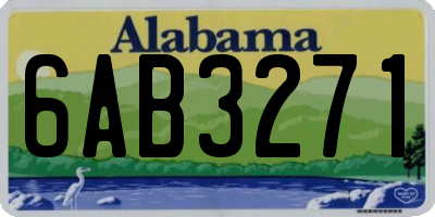 AL license plate 6AB3271