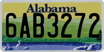 AL license plate 6AB3272