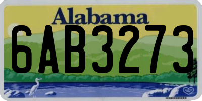 AL license plate 6AB3273