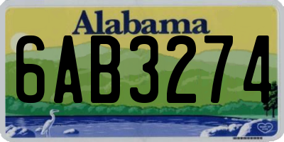 AL license plate 6AB3274