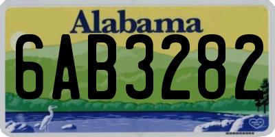 AL license plate 6AB3282