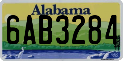 AL license plate 6AB3284