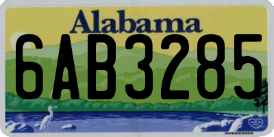 AL license plate 6AB3285