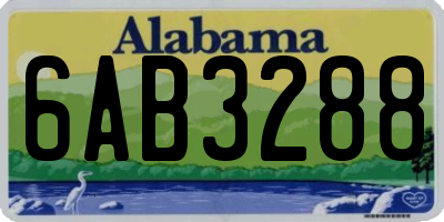 AL license plate 6AB3288
