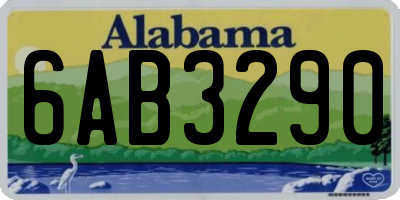 AL license plate 6AB3290