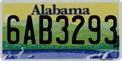 AL license plate 6AB3293